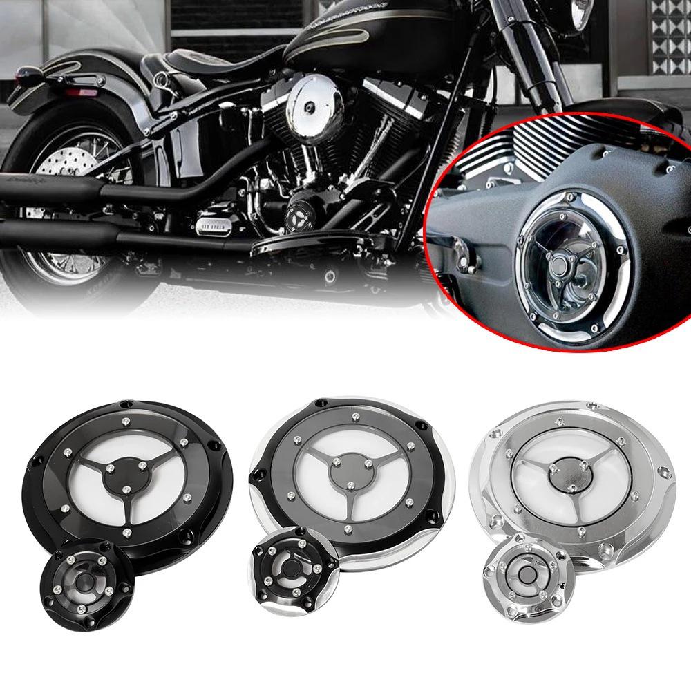 Compatible Clutch & Engine Side Cover for Harley Street Glide, Road King, Softail Heritage, Fat Boy, and Dyna.