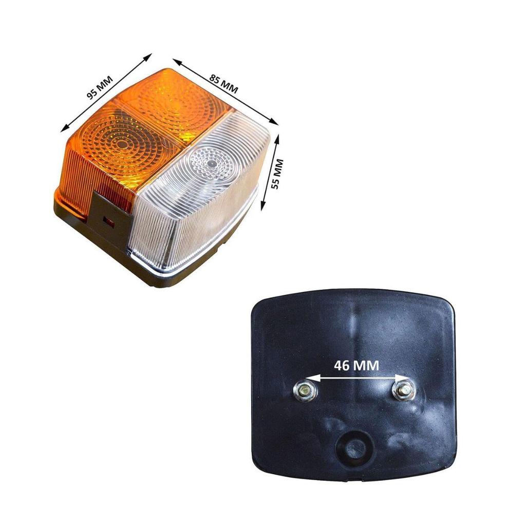 Side Indicator Lamp Set with Brackets and 12v bulbs Suitable for Tractor