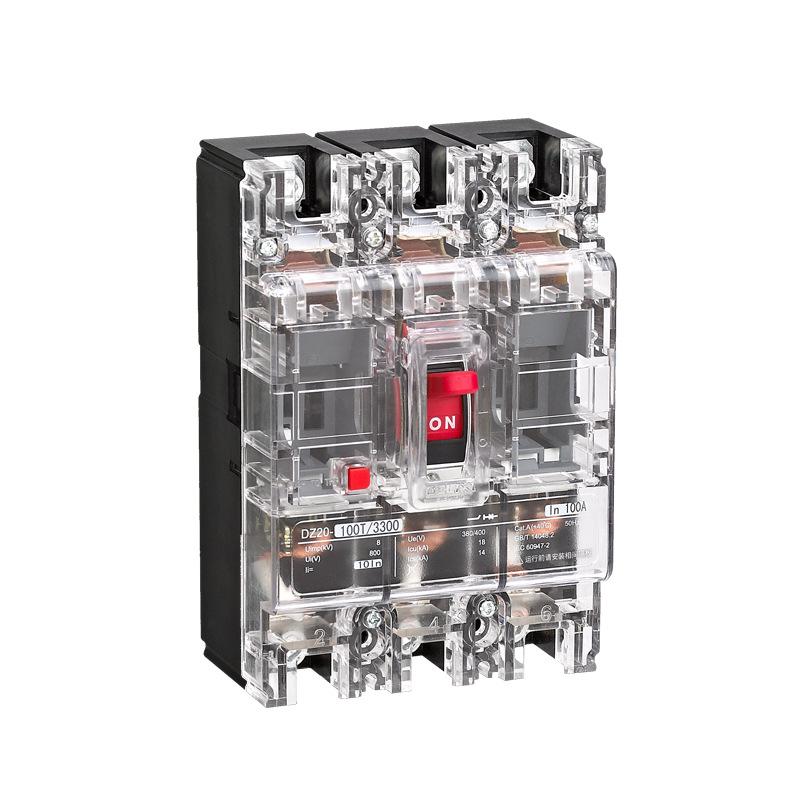 DELIXI Transparent Shell Circuit Breaker DZ20Y-100T/3300: 63A, 80A, 100A, 3-Phase, 3P Air Switch