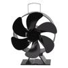6 Blades Fireplace Fan Thermoelectric Module Wood Stove Fan Heat Powered Wood Burning Air