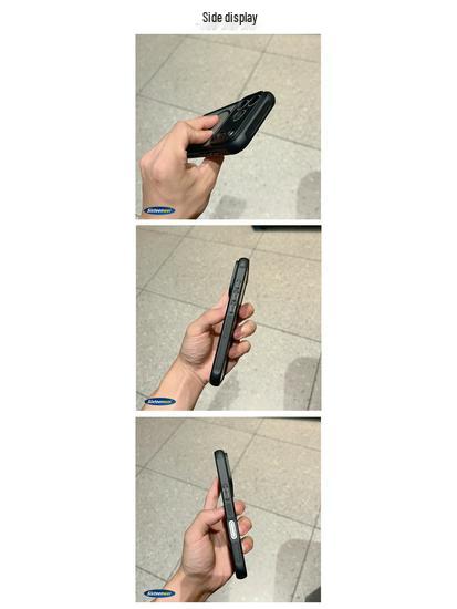 iPhone 17 Pro Max Светло-песочный матовый чехол с магнитным кольцом, Тонкий, Ударопрочный