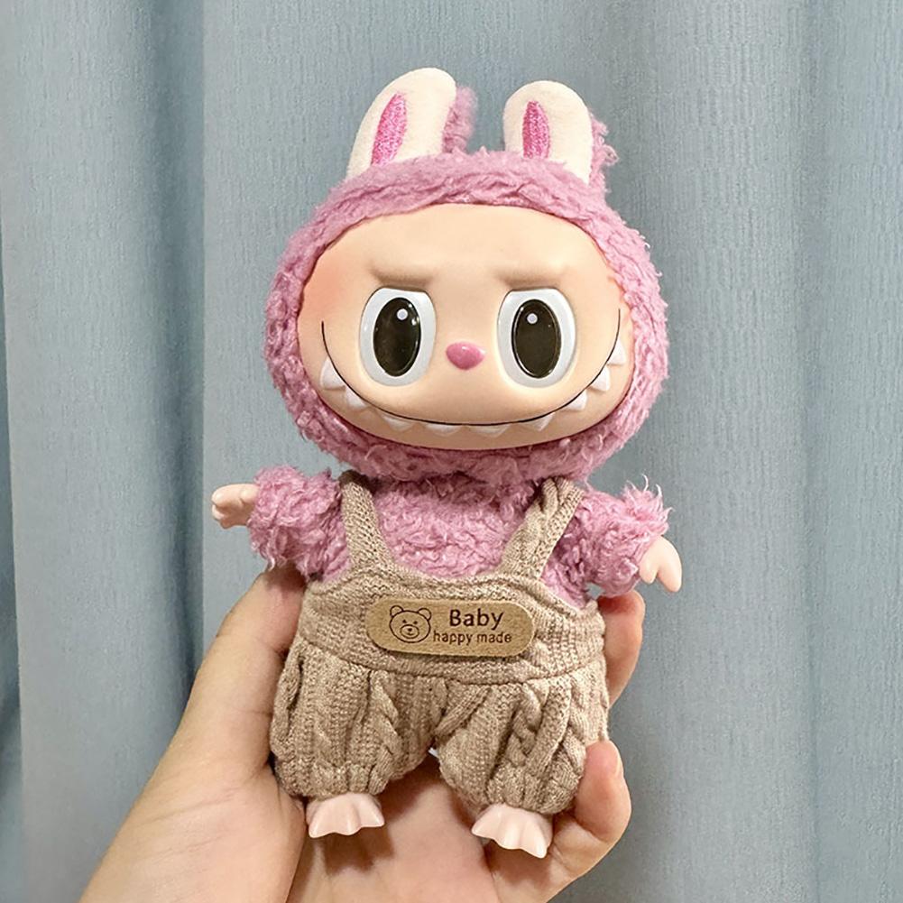 Для 17 см Кукольная одежда Лабубу Модная одежда Толстовки Кукольная одежда Цветовые толстовки Кукольные аксессуары Милые украшения Маленькая одежда