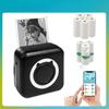 Mini Portable Thermal Printer Paper Photo Pocket Thermal Printer Printing Wireless BT Connect Printers 200dpi Photo Lable