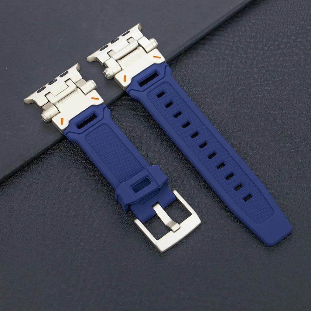 Силиконовый спортивный ремешок для Apple Watch Ultra 49 мм 45 мм 42 44 мм Резиновый ремешок для iWatch Series 9 8 7 se 6 5 4 ultra 2 49 Correa