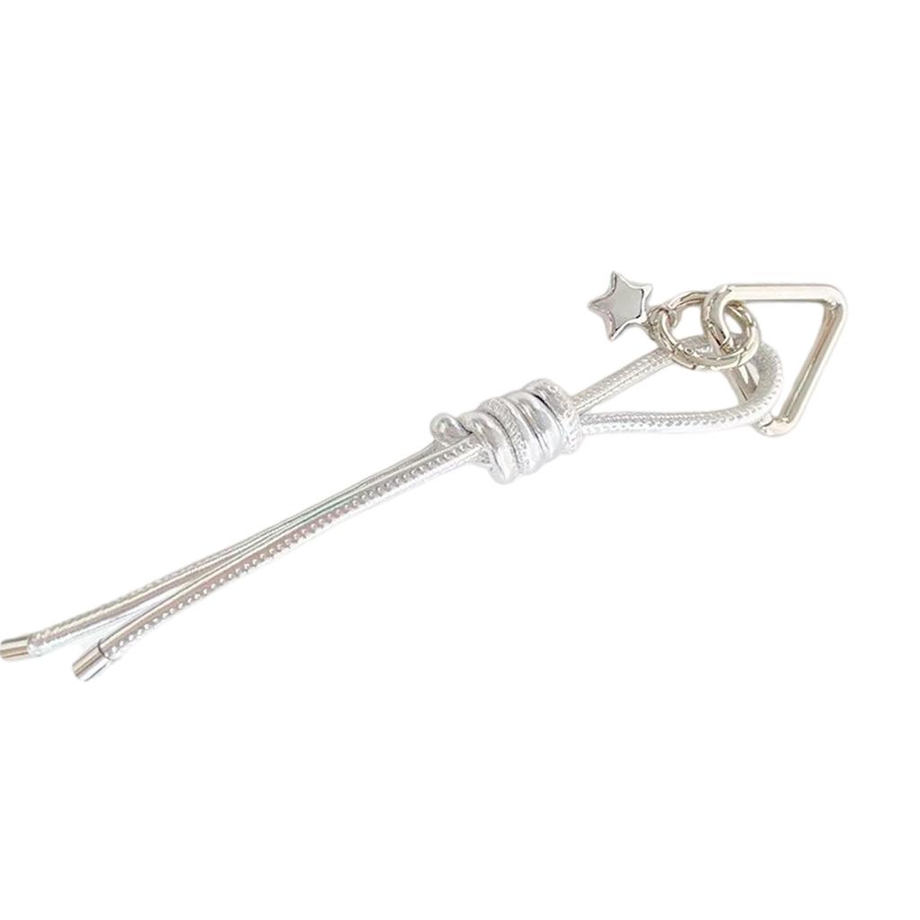 Stylish Star Knot Keychain Pendant With Durable Braided Rope And Premium PU Leather For Car Keys Bag Accessories