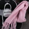 Длинный шерстяной шарф с кисточками в корейском стиле, кашемировая шаль, модный зимний кашемировый шарф для женщин