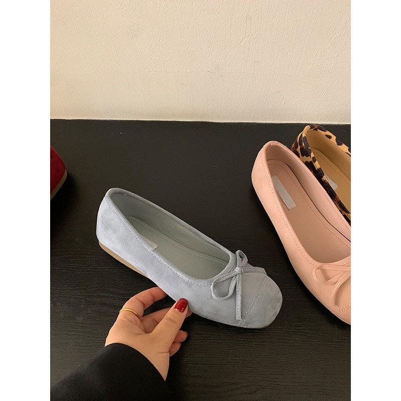 Туфли женские с плоской подошвой и неглубоким горлом 2025 года, новые весенне-летние туфли-бини с одной педалью, туфли Мэри Джейн, нежные вечерние туфли, женская обувь