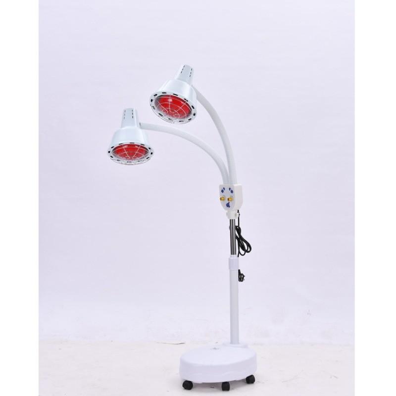 Double Head Infrared Heating Lamp Height Adjustable Vertical Therapy Light Professional Beauty Salon Electric Baking Lamp