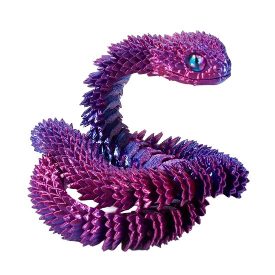 Змея с подвижными суставами, 3D-печатная фигурка, шарнирная игрушка, гибкая статуэтка с шарнирами, реаличная игрушка-антистресс для украшения стола