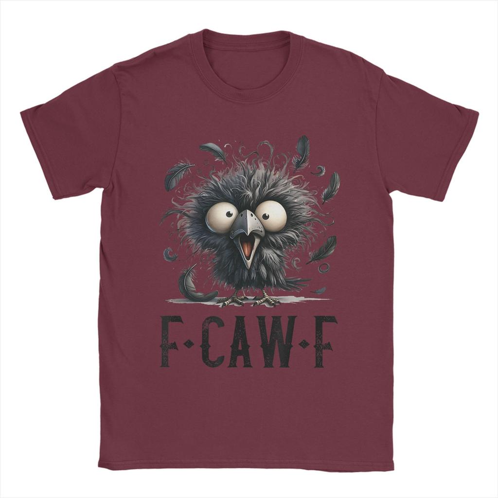 F-Caw-F Черный Ворон Черная Птица Забавный Ворон F Caw F Мужская Футболка Юмористическая Футболка С Коротким Рукавом С Круглым Вырезом Футболки Одежда