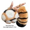 Rabbit Fur Big Cat Paw Keychain Stuffed Animal Tiger Tail Bag Charms Ornmant with Key Ring Fluffy Soft Plush Doll Pendant