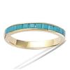 Gold Plated Wedding Band 'Boho' Turquoise Gold - 3 Mm