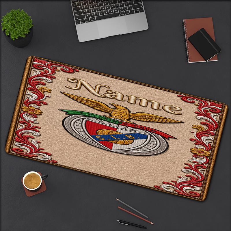 Custom Name Benfica Theme Mouse Pad Non Slip Rubber Base Multifunctional Office Home Decor Perfect For Workspace Personalization