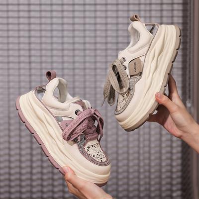 Кожаные сандалии женские летние 2025 новые женские повседневные модные пляжные сандалии женские сандалии на платформе ретро для девочек