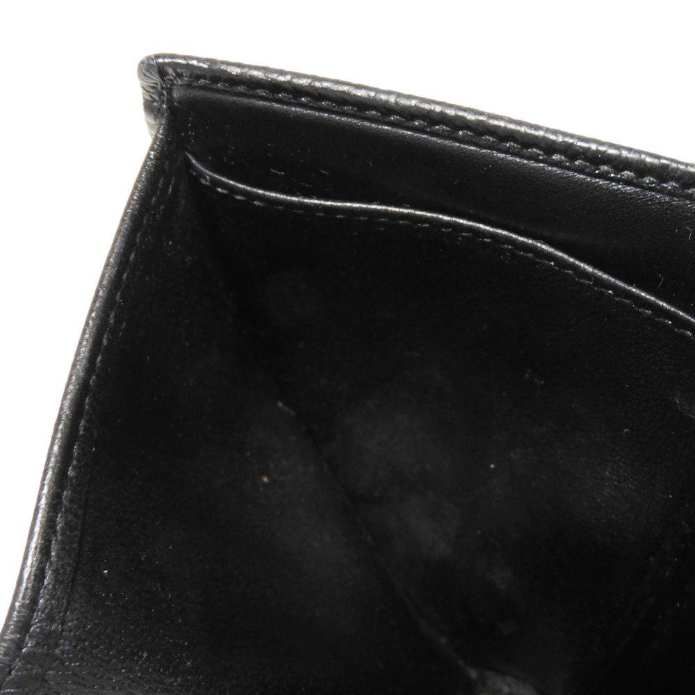 Б/у 11679 Кошелек тройного сложения 288648 7942 RFID IC чип Золотой Компактный кошелек Логотип Клип Черный Унисекс из Японии ОРИГИНАЛ