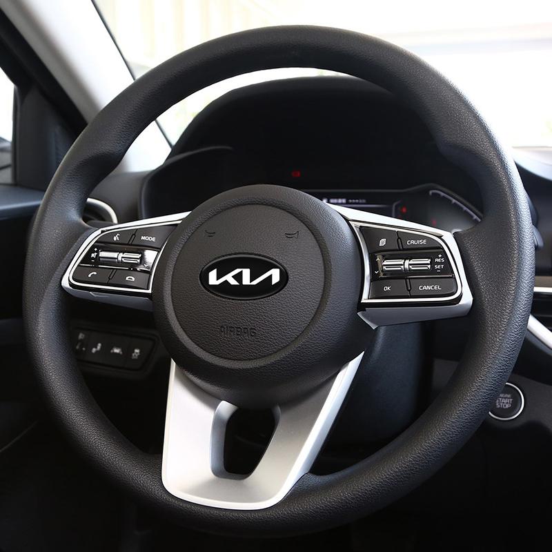 AADU1 1PCS Car Steering Wheel Center Sticker For Kia K2 K3 K5 Rio Soul Sportage Car Interior Stickers Decoration Accessories