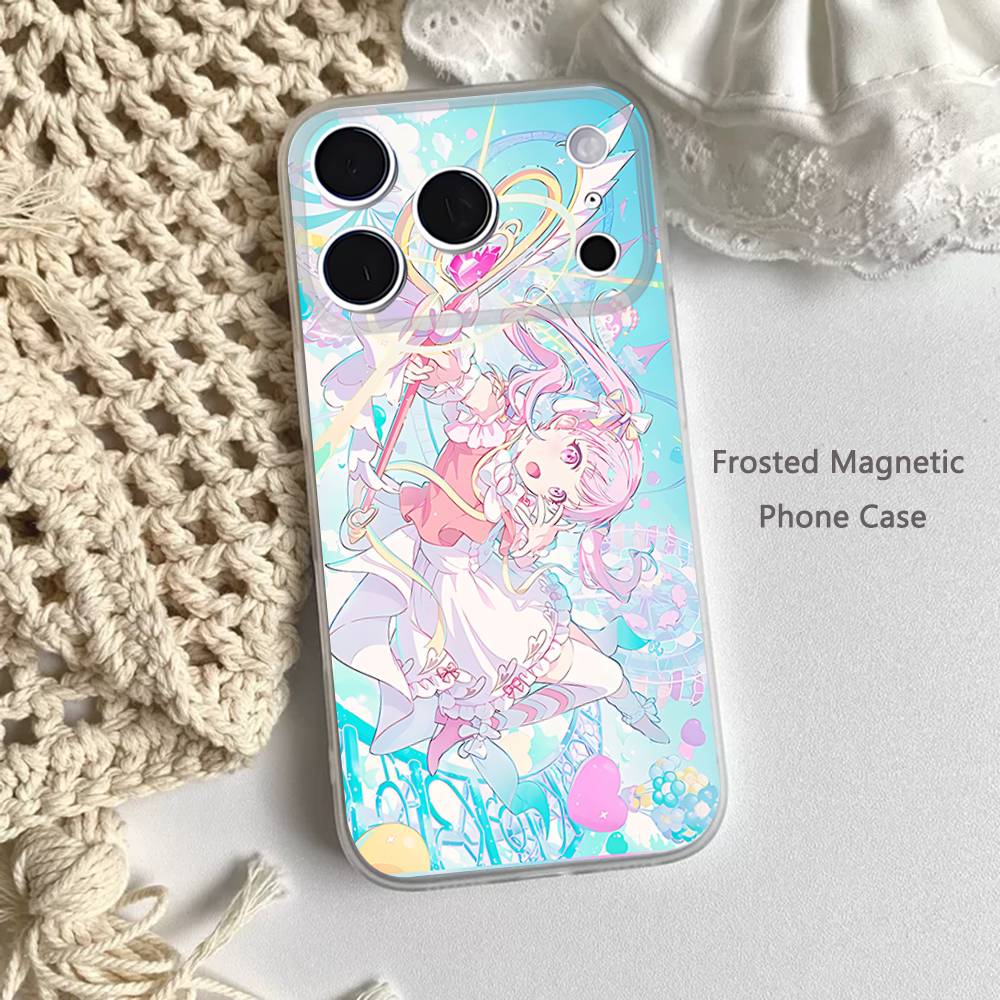 Милый P-ProjectS S-SEKAI Для iPhone 11,12,13,14,15,17,16,Pro,Plus,E,Max,Air,Mini Прозрачный Магнитный Матовый Чехол