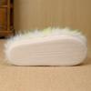 Женские зимние тапочки с толстым мехом - длинный мех, нескользящие, бархатные, теплые