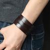 Мужской браслет из искусственной кожи, однотонный, гладкий, в стиле панк, на пуговицах, легкий индивидуальный перекрестный ремешок, мужской аксессуар
