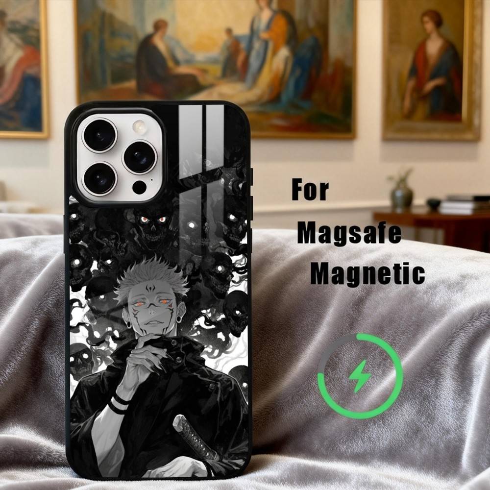 Чехол для телефона R-Ryomen S-Sukuna J-Jujutsu Kaisen Для iPhone17,16,15,14,13,12,11 Plus,Pro Max Магнитный Для Magsafe Беспроводной Зарядки