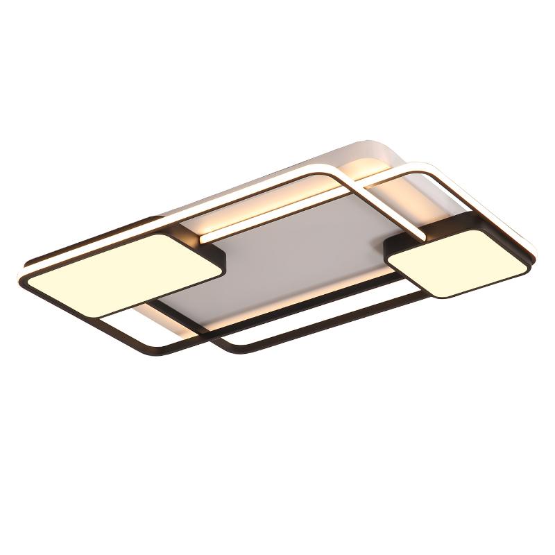 Акриловый накладной потолочный светильник с дистанционным управлением, светодиодный потолочный светильник для гостиной, современные простые прямоугольные светильники