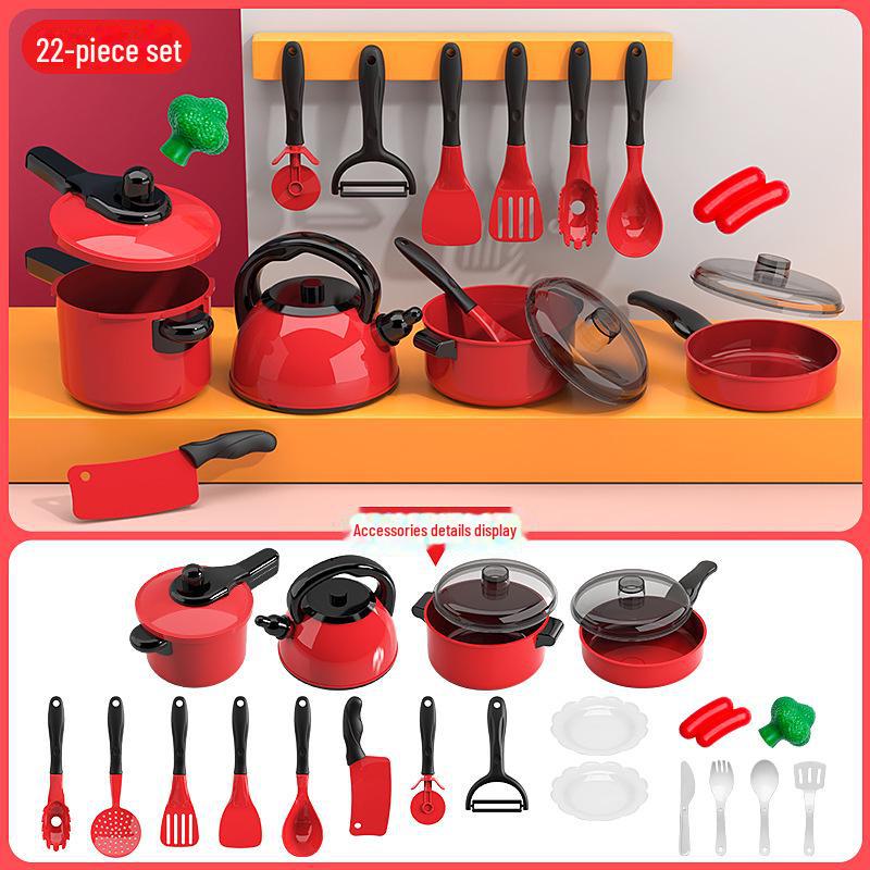 Детский игровой кухонный набор - Посуда для готовки и жарки для мальчиков и девочек