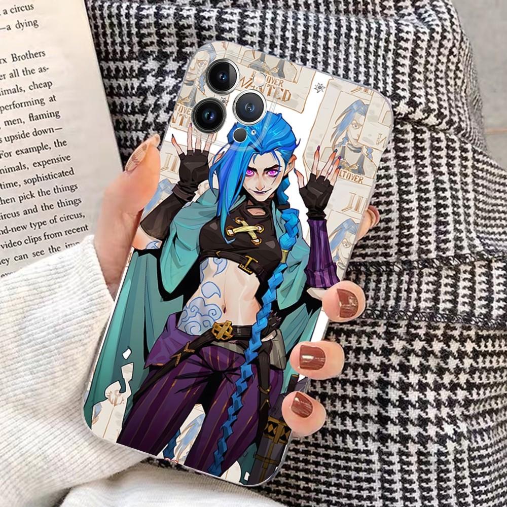 Чехол для телефона Arcane J-Jinx-Vi для IPhone 16 15 14 13 12 Mini 11 Pro XS Max X XR SE 6 7 8 Plus Мягкий силиконовый чехол