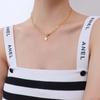 Japanese And Korean Style Choker Chic Pentagram Geometric Necklace Collarbone Chain Titanium Steel Women'S Plated 18 Real Gold Jewelry P483