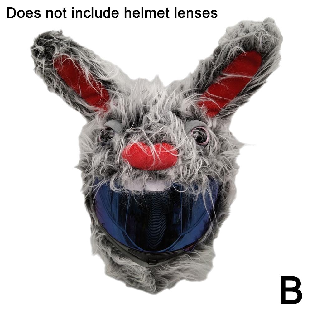 Helmet Protection Headgear Cover Cartoon Fluffy Plush Set For Motorcycle Full-Face Protective Case Motorbike Safety Trendy