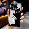 Черный Кот Электроокрашенная Противоударная Чехол-накладка Для iPhone 16 Pro Max 15 14 Plus 13 12 11 17 Air 16E Прозрачный Мягкий Чехол