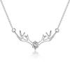 All The Way with Your Antlers Necklace Female Collarbone Chain Korean Version Fashionable Simple Elk Temperament Mori Women