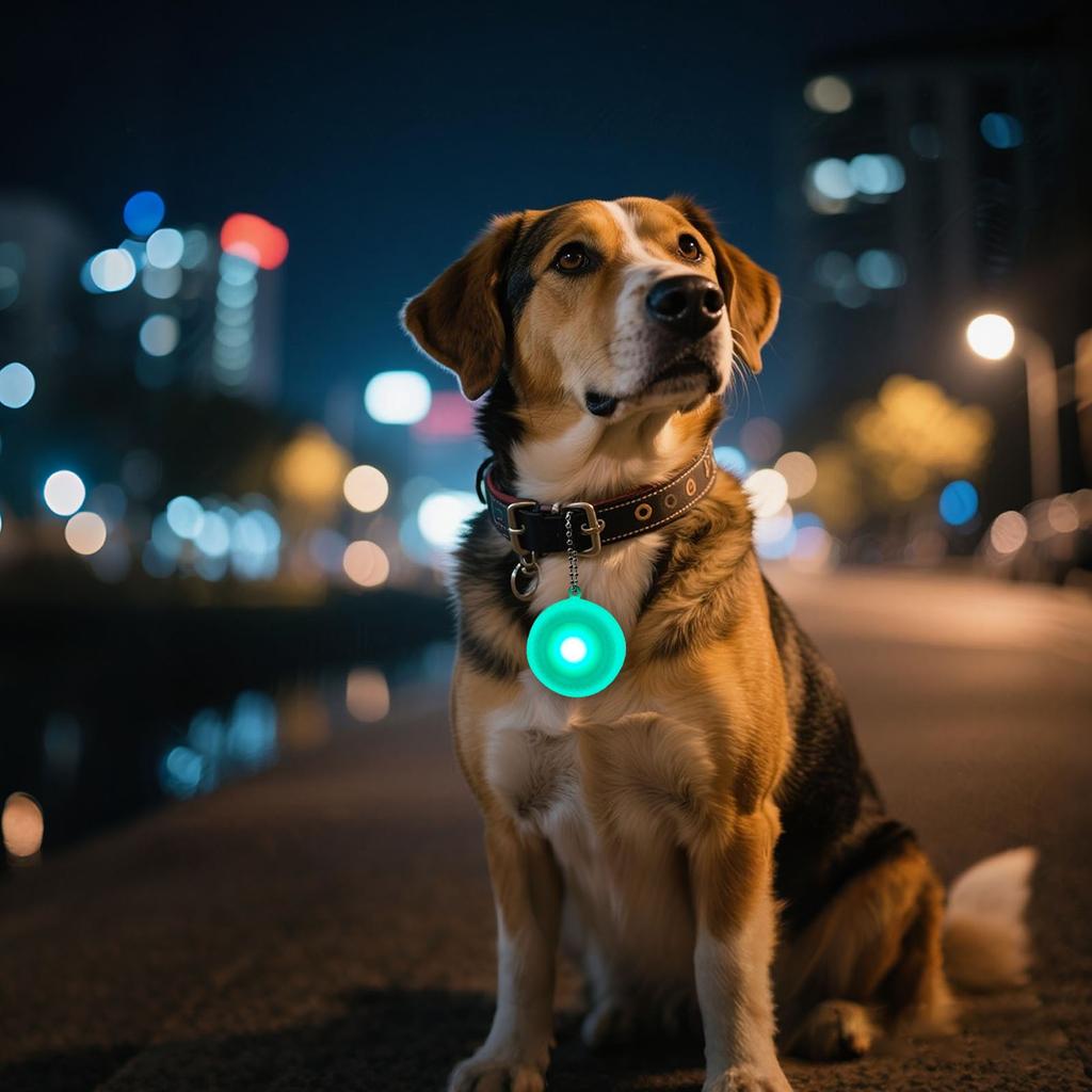 Светодиодный светящийся кулон для питомца, бирка для собак, кошек, ночная прогулка, ночник для собак, защита от потери, мигающий кулон