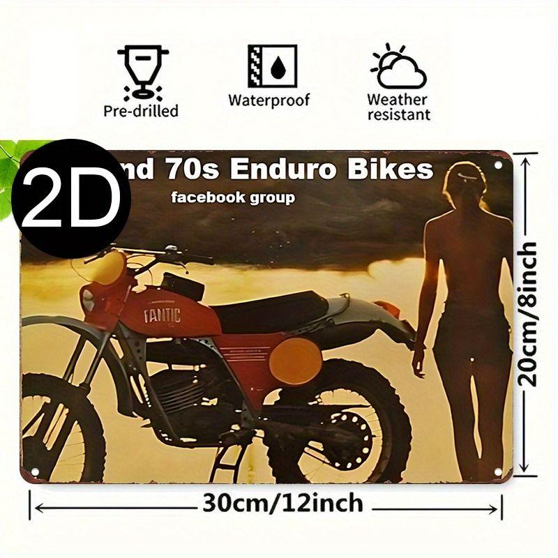 Vintage Tin Sign Retro Motorcycle Garage Wall Decor Bar Man Cave Artwork
