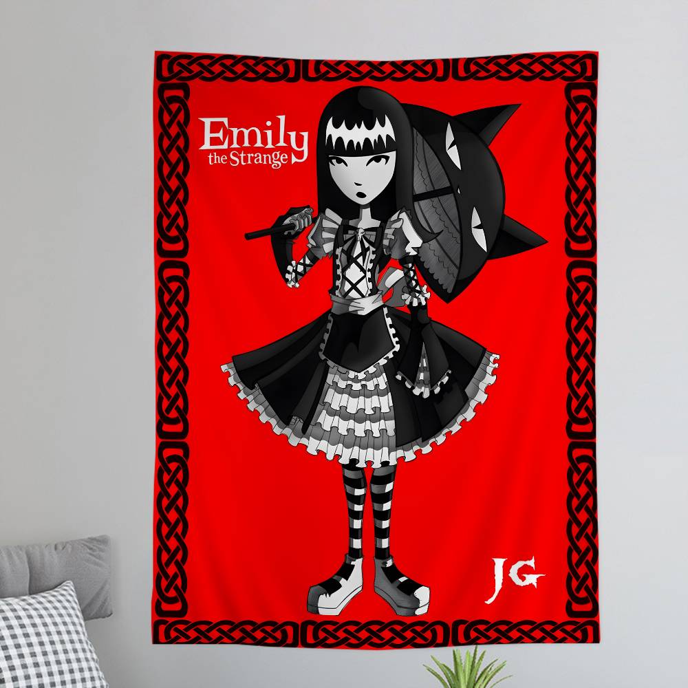 Comics Eemily The Sstrange Cartoon Tapestry Home Decoration hippie bohemian decoration divination Home Decor