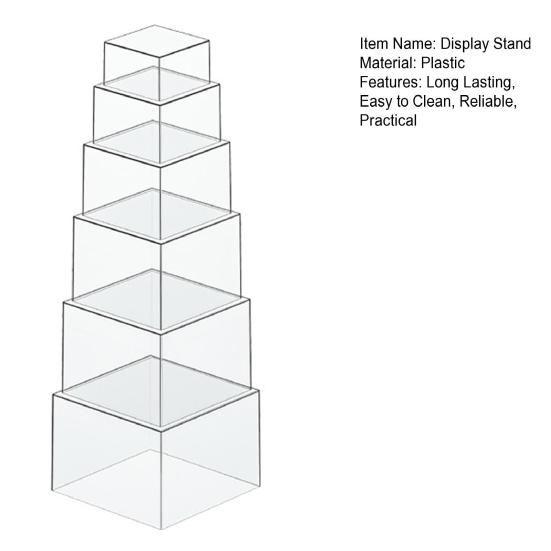 6 шт. Подставки для шведского стола, подставки для демонстрации еды, многоцелевая штабелируемая подставка для дисплея, кубическая коробка, вложенные подставки с полыми основаниями