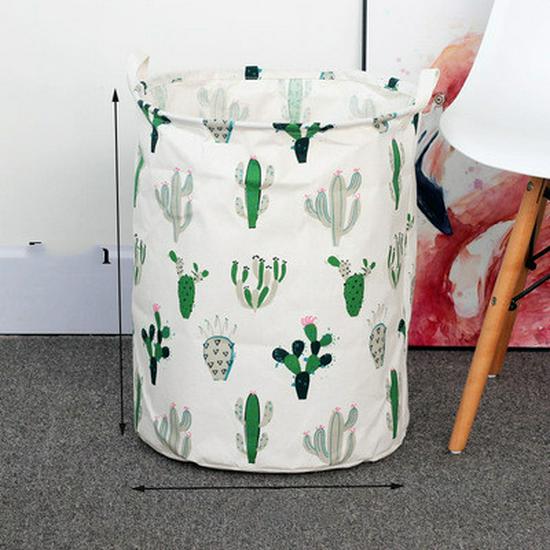 Extra Large Cotton Linen Folding Laundry Basket and Toy Hamper