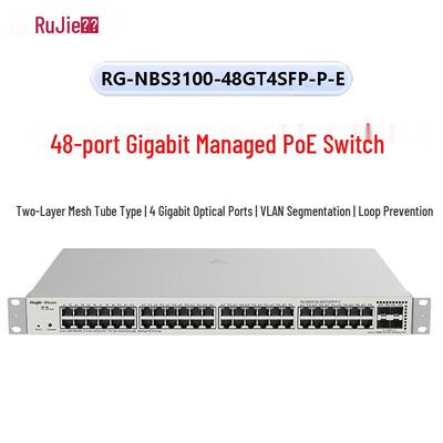 Управляемый гигабитный PoE+ коммутатор Ruijie Networks на 48 портов с ИИ