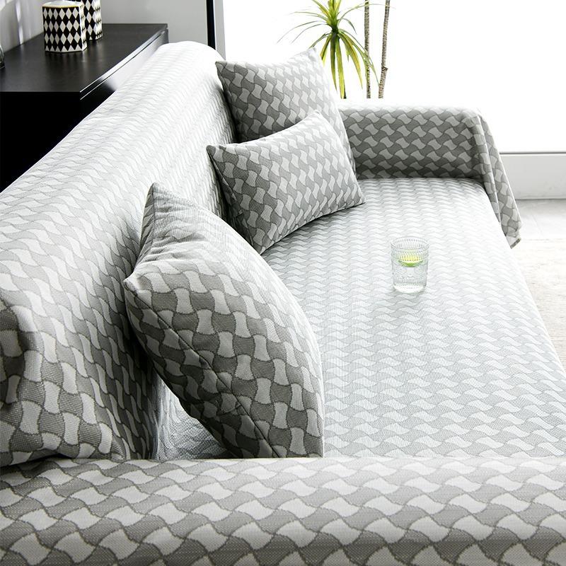 Летняя ткань для чехла на диван из ледяного шелка, простая и с легкой роскошью, с передовым чувством, целое нескользящее полотенце с полным покрытием, современное высококлассное полотенце для дивана