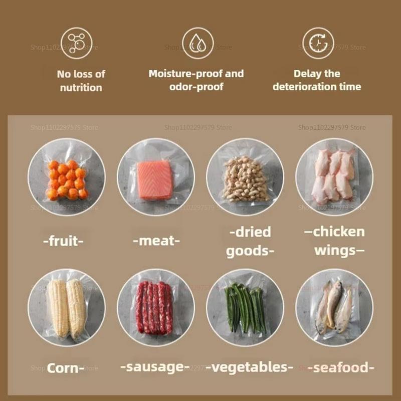 Автоматическая мини-машина для вакуумной запайки продуктов Премиальная компактная упаковка продуктов Пластиковые запайщики для сохранения приготовленной пищи