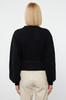 Women's Fashion Stylish Cardigan Black Soft Textured V-Neck Knitwear Cardigan