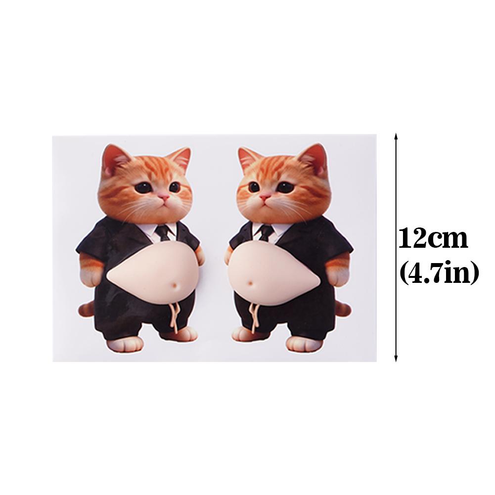 3D sSoft Toys Shiba Inu Dog Belly Sticker Stress Relief Bump Proof Home Protector Self-Adhesive Squeezable Cute Decoration