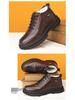Men's Winter Velvet-Lined Leather Snow Boots - Warm, Thick, Casual Dad Shoes