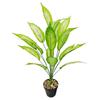 18-Head Monstera Deliciosa and Aglaonema Faux Plant Bonsai for Home Landscaping