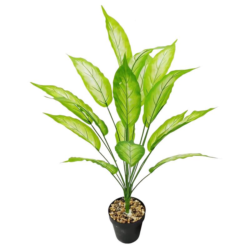18-Head Monstera Deliciosa and Aglaonema Faux Plant Bonsai for Home Landscaping