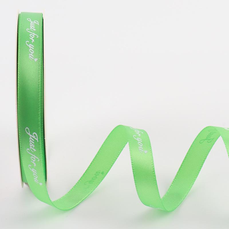 2.5CM Floral Gift Box Polyester Ribbon, 'Just for You' English Letter Cake DIY Bow