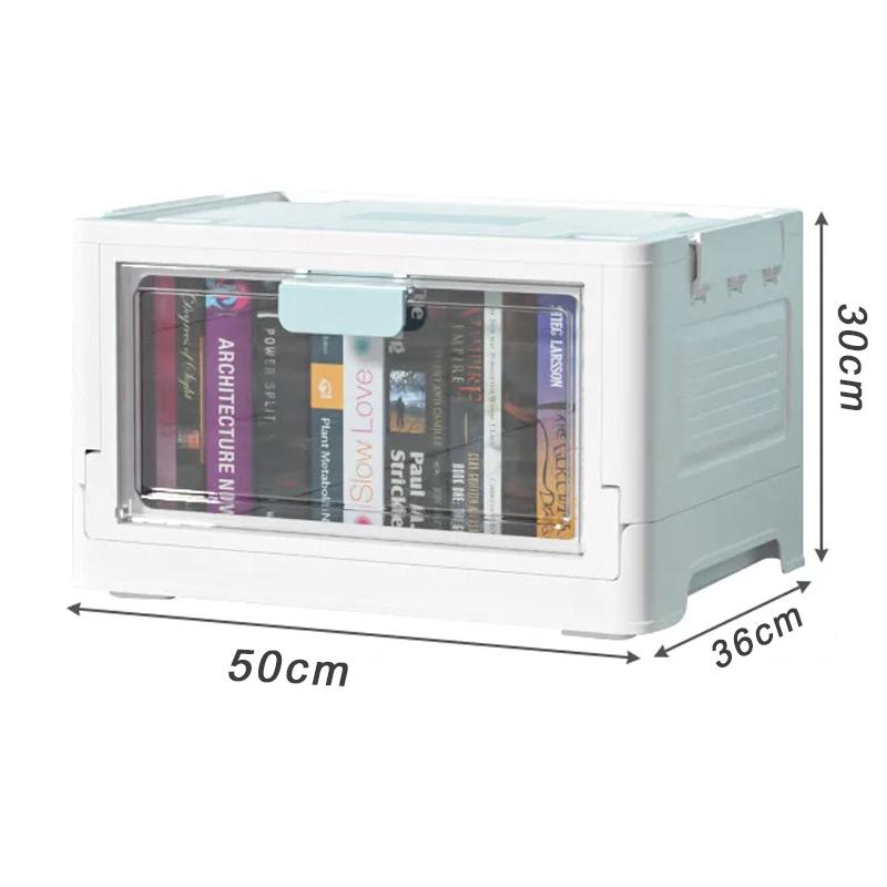 Складной ящик для хранения большой емкости, штабелируемый органайзер для мелочей, ящик для хранения игрушек в спальне, сортировочная коробка для мелочей для дома с прозрачными окнами