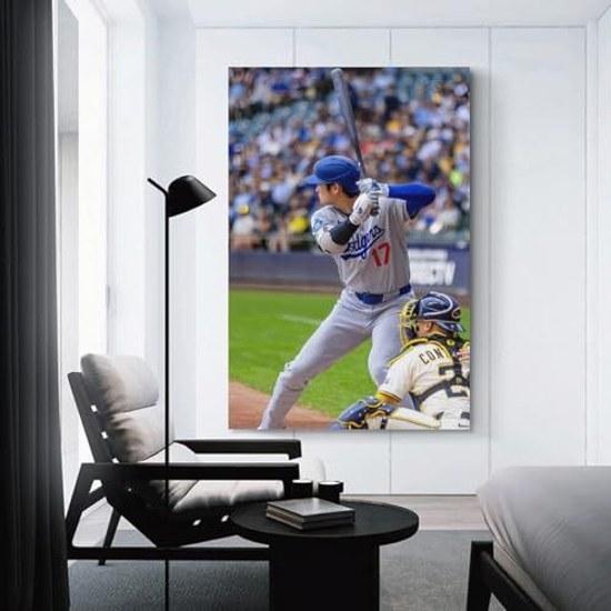 Shohei Ohtani baseball Major League poster wall decoration living room decor (49) panel modern art interior home artwork 16x24 inch (40x60 cm)