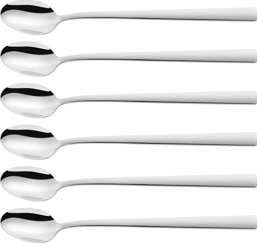 ZWILLING Long Drink Spoon 6pcs Melon Dessert Drink Long Spoon Japanese Dinner "Diner Set" - Coffee, Latte, Macchiato, Soda, Parfait, [Official