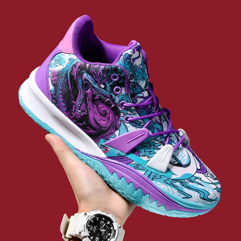 Трендовые мужские баскетбольные кроссовки с граффити, детские и женские дышащие спортивные туфли, спортивные баскетбольные кроссовки для тренировок в тренажерном зале, размер 36-45