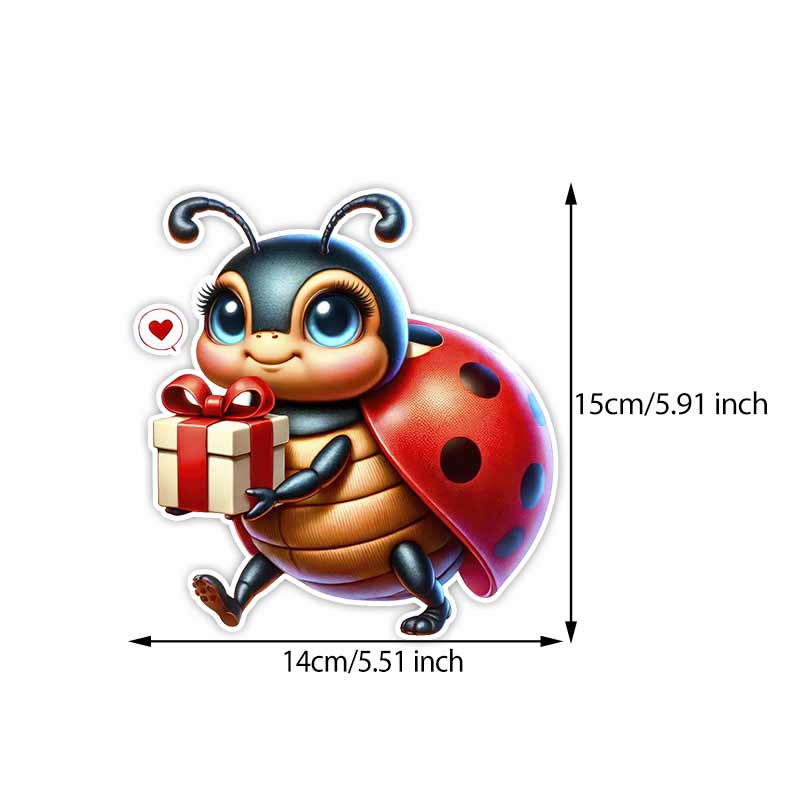 Cute Ladybug Car Sticker Waterproof Vinyl Decal on Bumper Rear Window Laptop Self-adhesive Decal For Car Accessories TM231